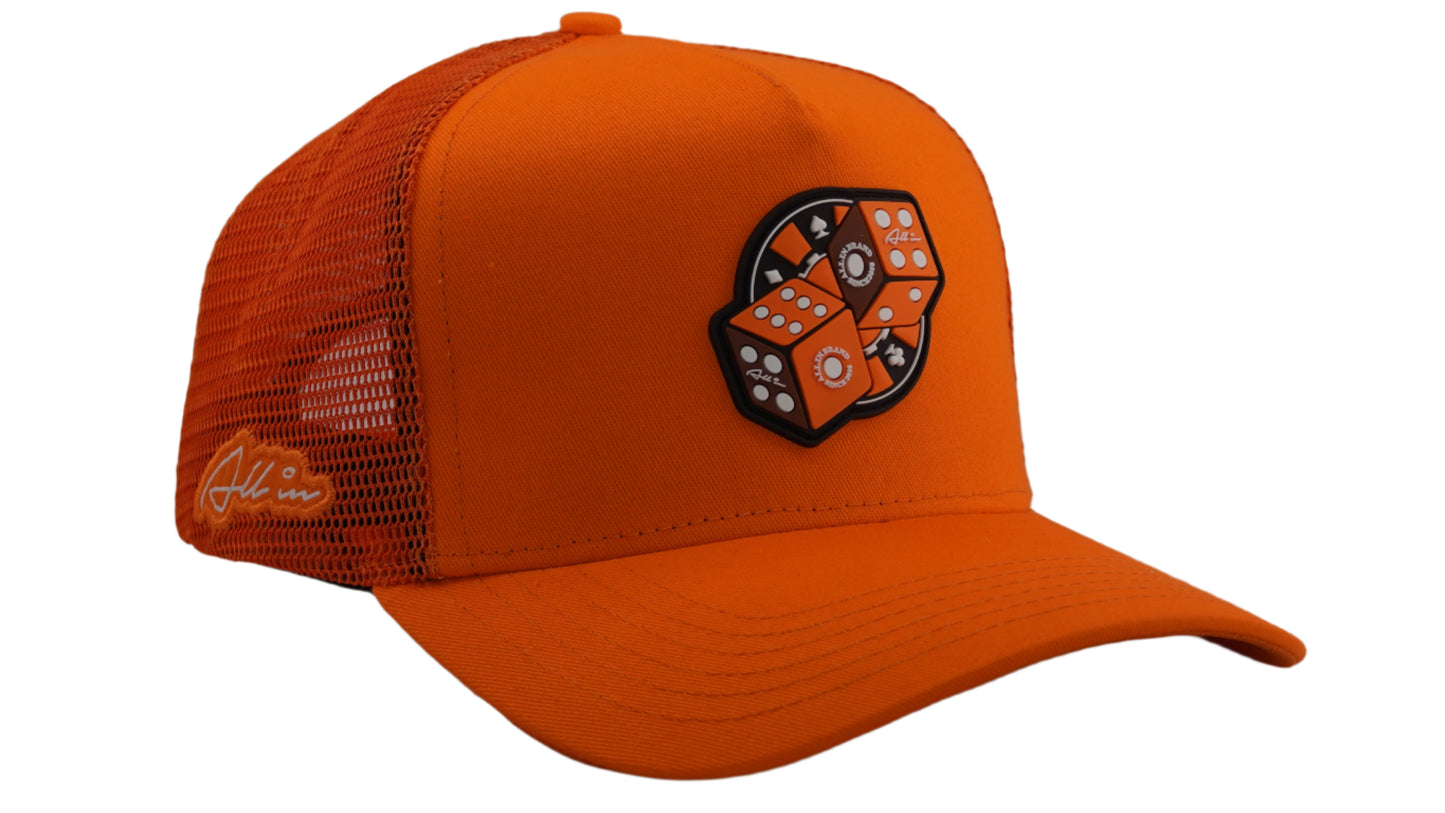 Orange Craps Trucker