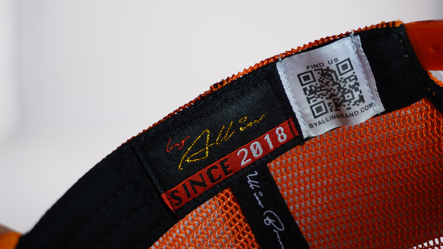 Orange Craps Trucker