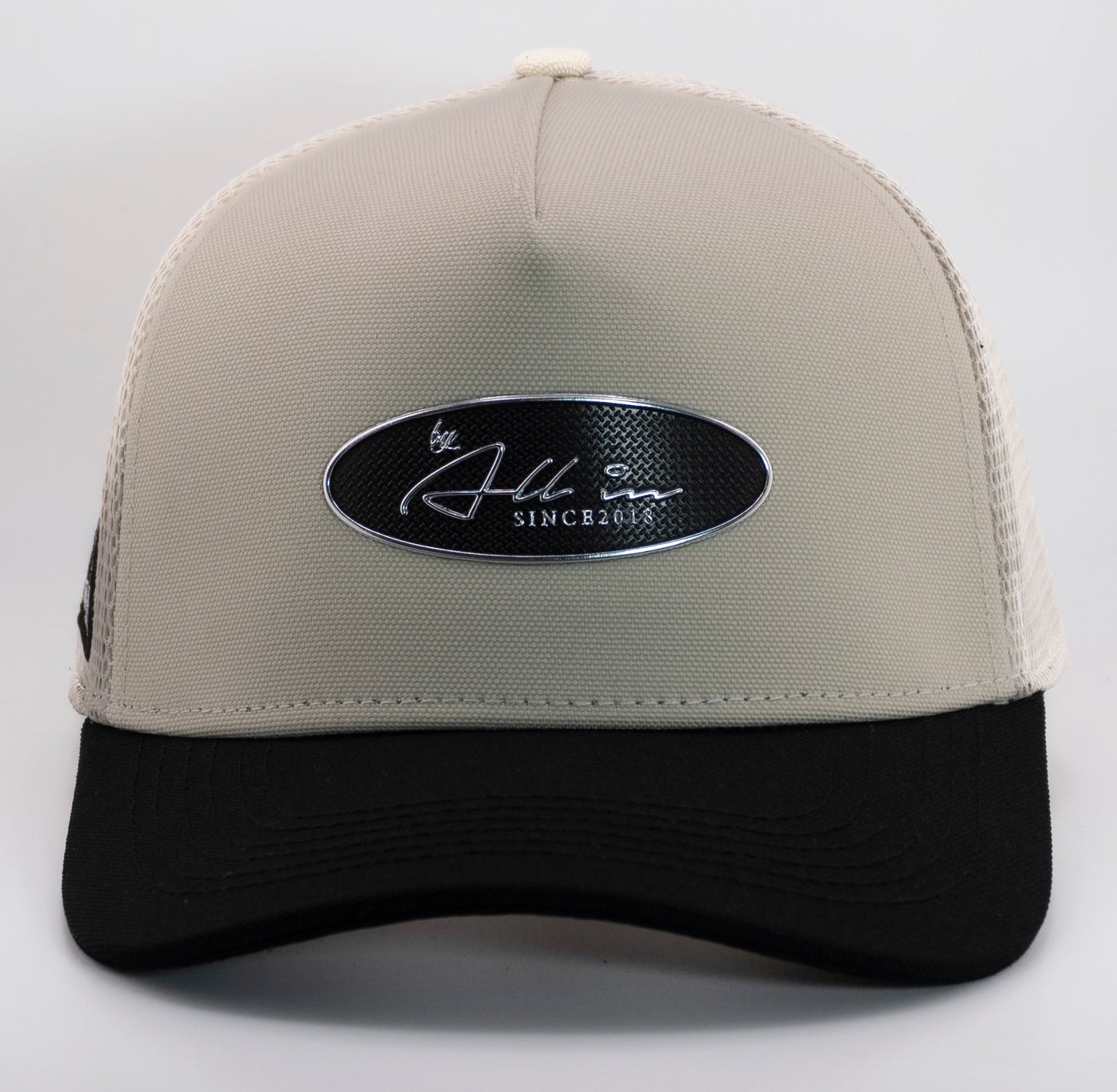 Sexy Chrome Beige and Black Truckercap