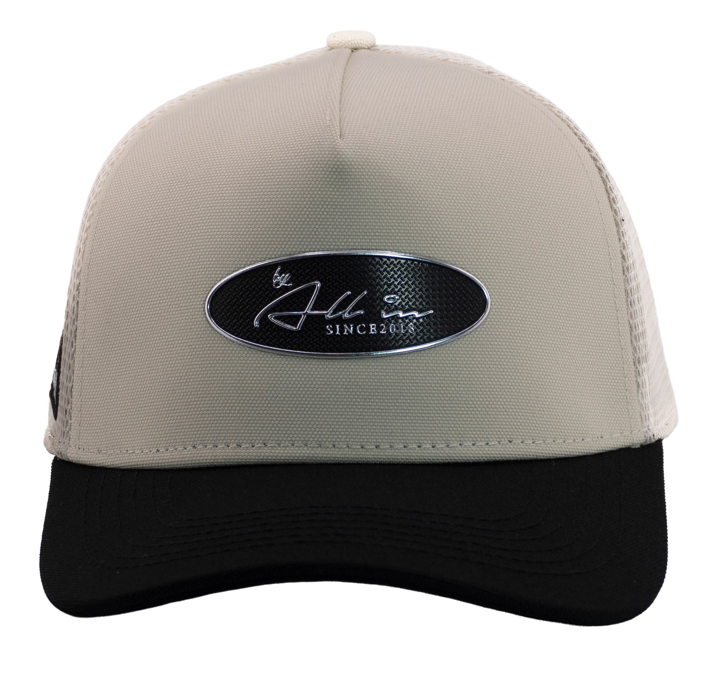 Sexy Chrome Beige and Black Truckercap