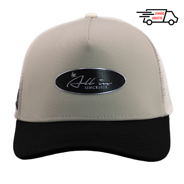 Sexy Chrome Beige and Black Truckercap