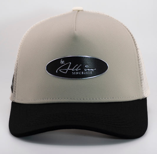 Sexy Chrome Beige and Black Truckercap