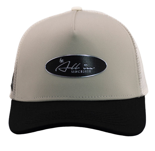 Sexy Chrome Beige and Black Truckercap